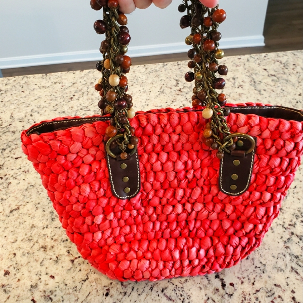J Crew Luxury Resort Wear Shoulder or Arm Purse with Nautcial Charms